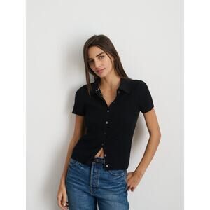 Alex Mill Navy Blue Suzanne Ribbed Polo